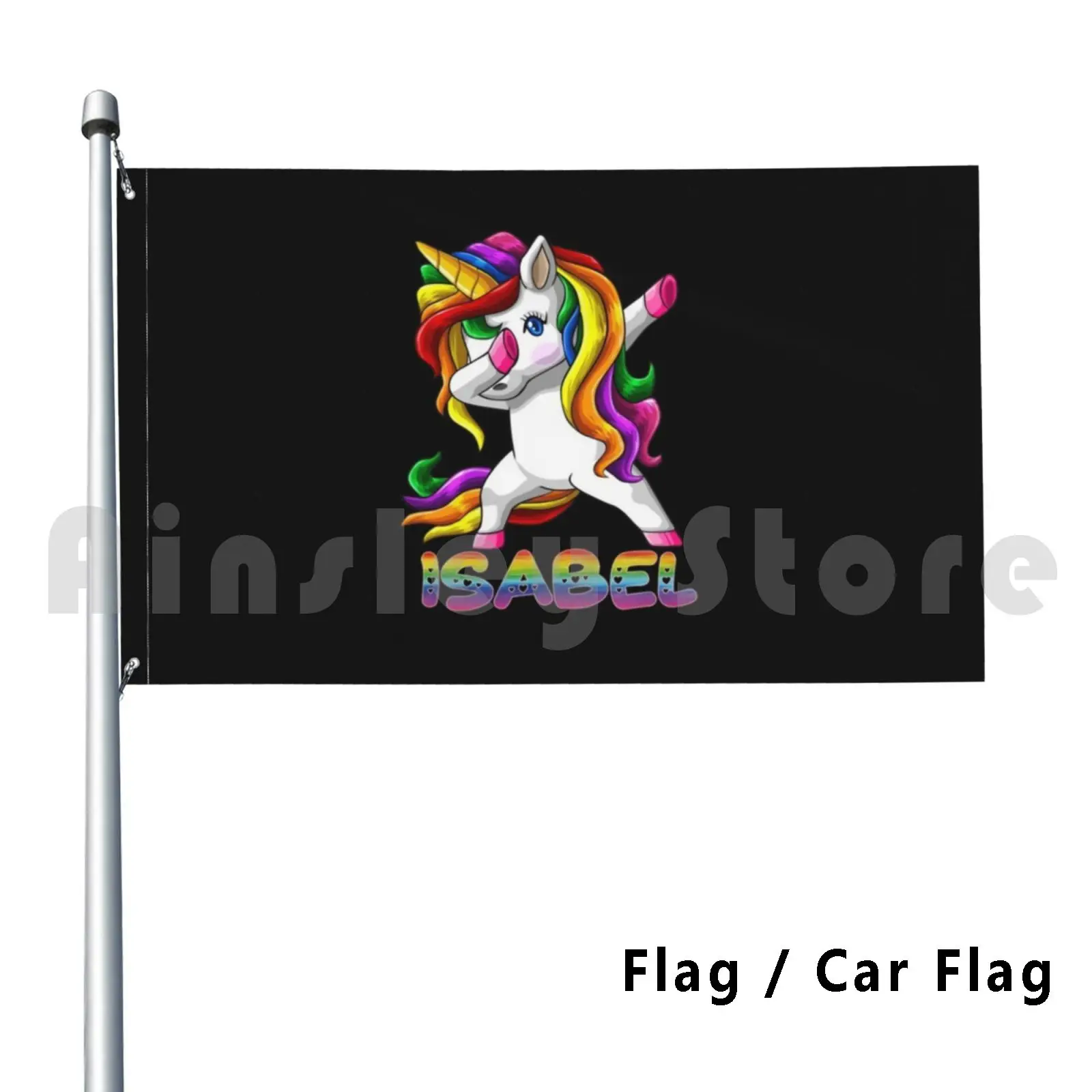 Радужный текст Изабель с именем-Изабель даббббинг для уличного декора флаг