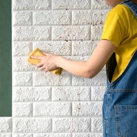 3d diy brick wall sticker wallpaper decor foam waterproof wall covering wallpaper for kids living room tv background accessories