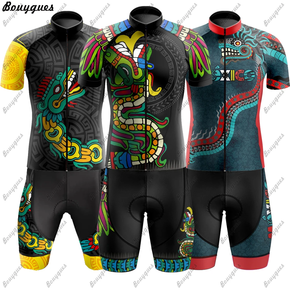 Conjunto de Ropa de Ciclismo para hombre, Jersey de manga corta para bicicleta de montaña, uniforme de Ciclismo para exteriores, de verano