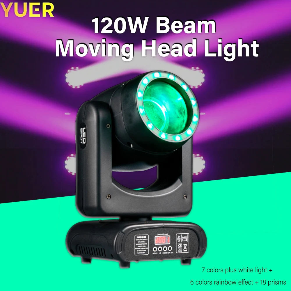 Мини-штатив YUER с подвижной головкой 120 Вт луч + пятно Радужный эффект диафрагма 18