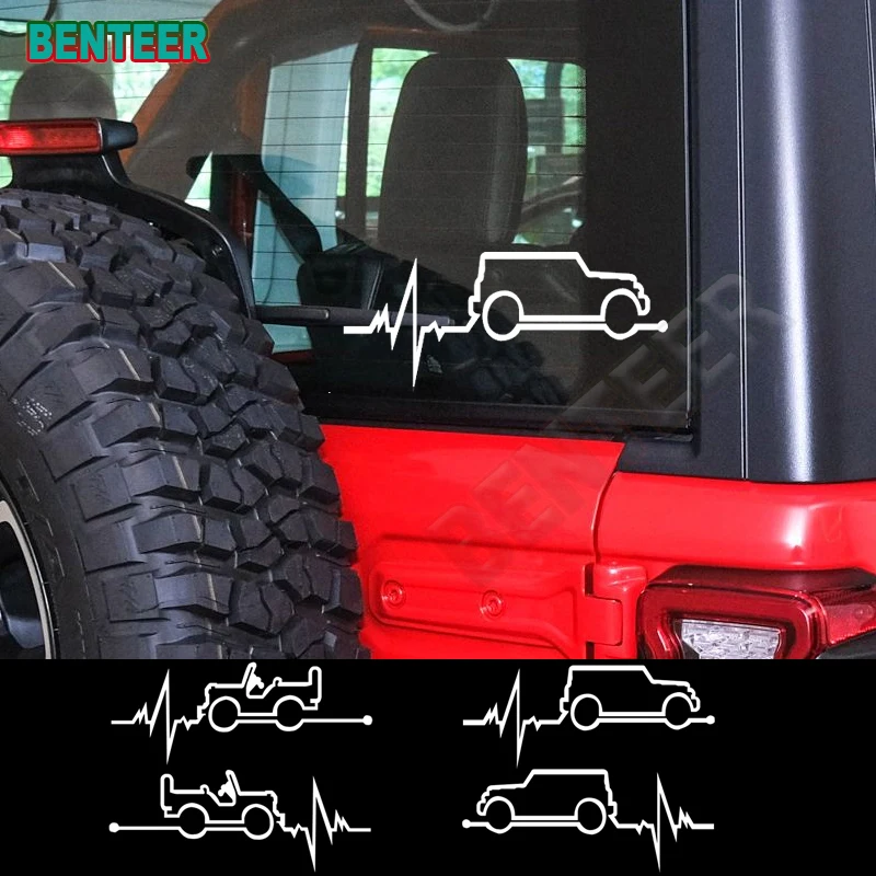 

2pcs Car windows sticker For Jeep Rubicon Wrangler JK JL TJ YJ CJ Sahara Auto Accessories