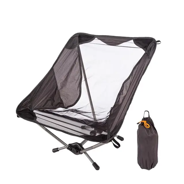 Outdoor Folding Chair With Storage Bag Portable Ultralight Breathable Chairs Camping Picnic Beach Travel  Fishing Seat 1