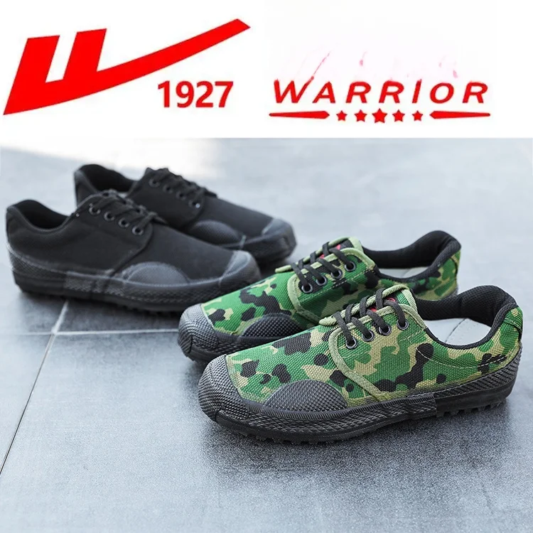 Warrior Liberation Shoes Men's and Women's Spring Autumn Construction Site Work High-Top Labor Protection Breathable Canv...