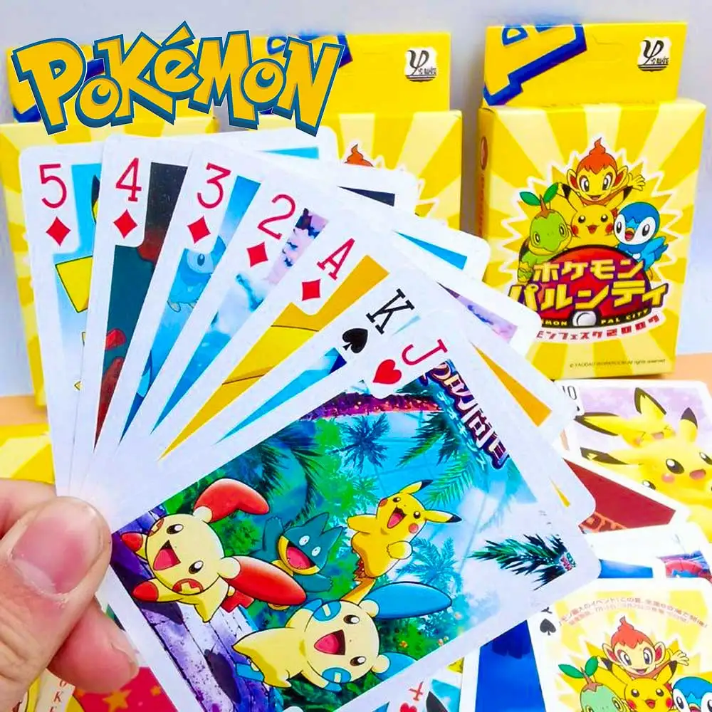 

54 pcs Pokemon Poker Classic Japanese Anime Playing Cards Cute Pikachu Cards Do Not Repeat Holiday Gifts Casual Puzzle Game Toys