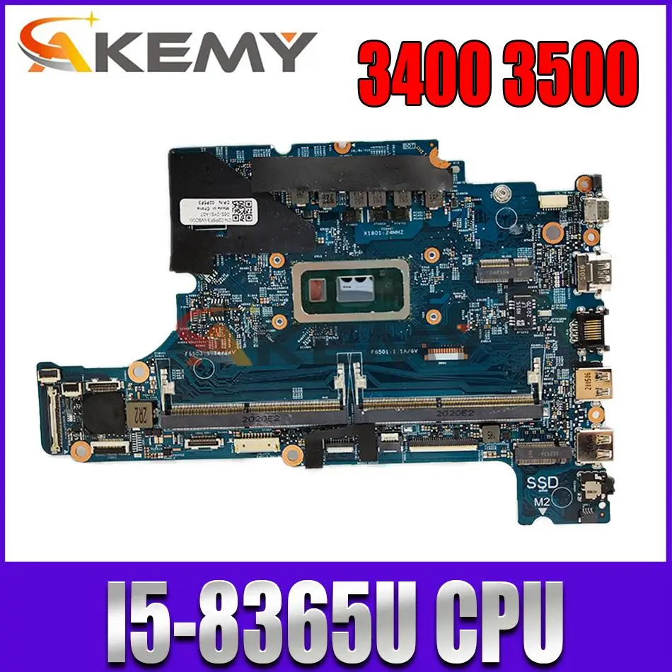 

Материнская плата SRD1V I5-8365U для ноутбука DELL 3400 3500, центральный процессор со встроенными элементами 0X7J0V X7J0V 17938-1 100%, хорошо работает