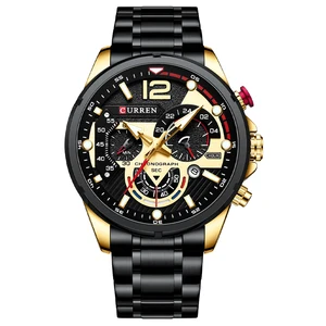 Brand Luxury Casual Calendar Watches Men Steel Quartz Men's Watch Business Clock Male Sport Waterpro