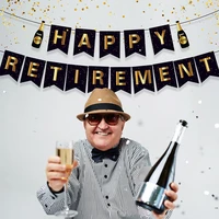 happy retirement letter bunting banner the office its your birthday party wall hanging backdrops farewell party decorations