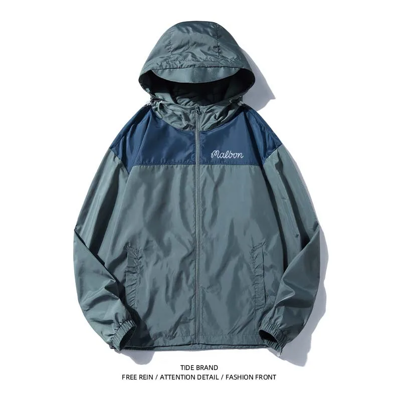 Couples Women Summer Spring Malbon Golf Sunscreen Breathable Quick Dry Skin Men's Jacket UV Men Hooded Thin Windbreaker Hiking