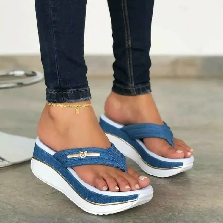 

Sandals Women Summer 2022 Fashion Flip Flops Outdoor Casual Platform Sandals Ladies Plus Size Wedges Beach Slippers Muje