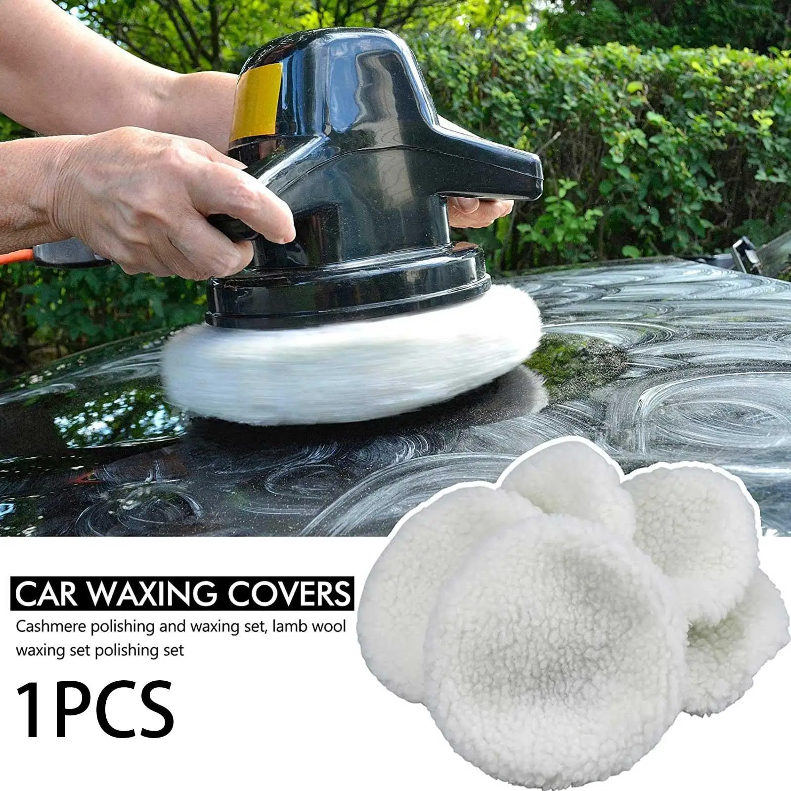 Car Polishing Disc Wool Buffing Waxing Pad Cashmere Wheel Polishing Pad For Car Paint Care Waxing Polisher Drill Adapter