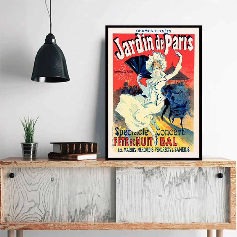 Французский музыкальный театр плакат рекламный виниловый стиль новый принт на