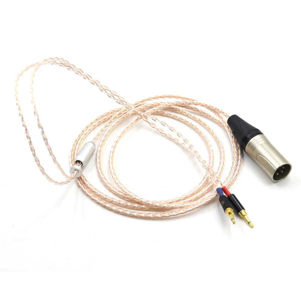 Монокристаллический медный серебристый смешанный кабель для наушников HIFIMAN HE1000