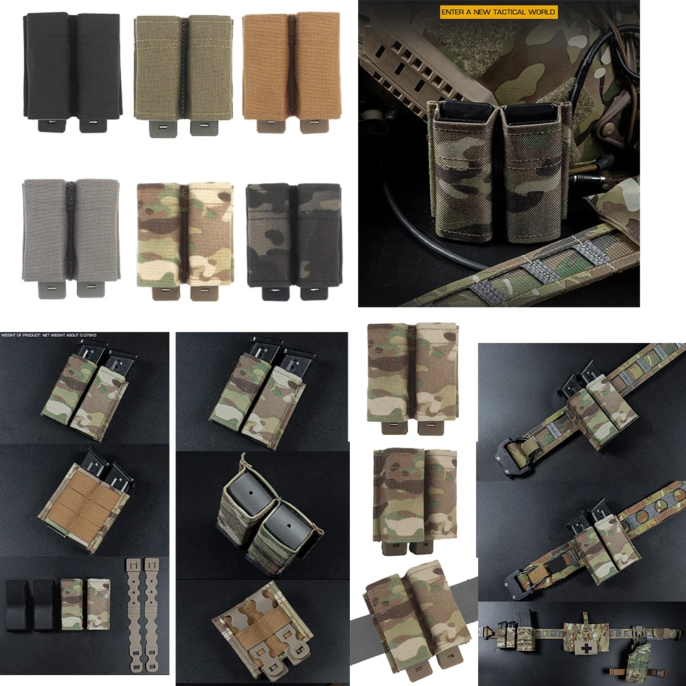 Фото Тактический подсумок CS Hunting FAST 9MM для двух магазинов с быстросъемной вставкой Kydex для GLOCK M9 P226 HK USP №1