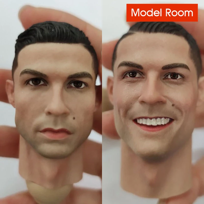 

1/6 Scale Ronaldo Head Sculpt Male Head Carving Model Fit 12'' Action Figure Body Dolls