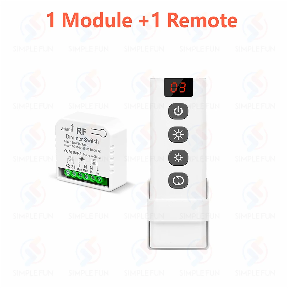 

Беспроводной диммер SLMPLEFUN 433 МГц