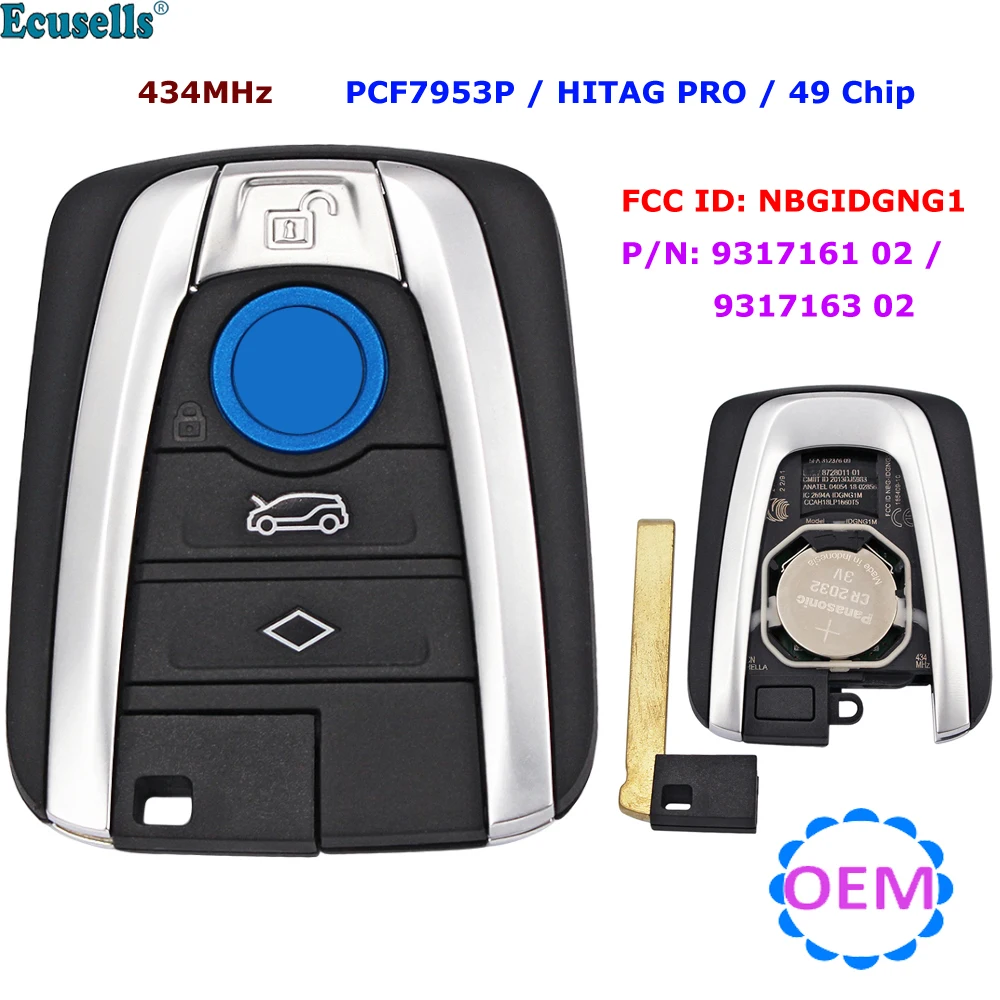 Оригинальный Брелок дистанционного управления для автомобильного ключа с 4