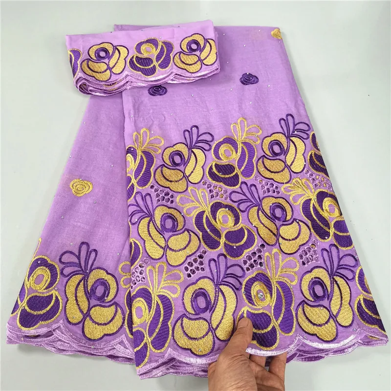

7 yard With Scarf Swiss lace fabric Lafaya Dry lace embroidery African 100% cotton fabrics Swiss voile lace Dubai style 9L05105