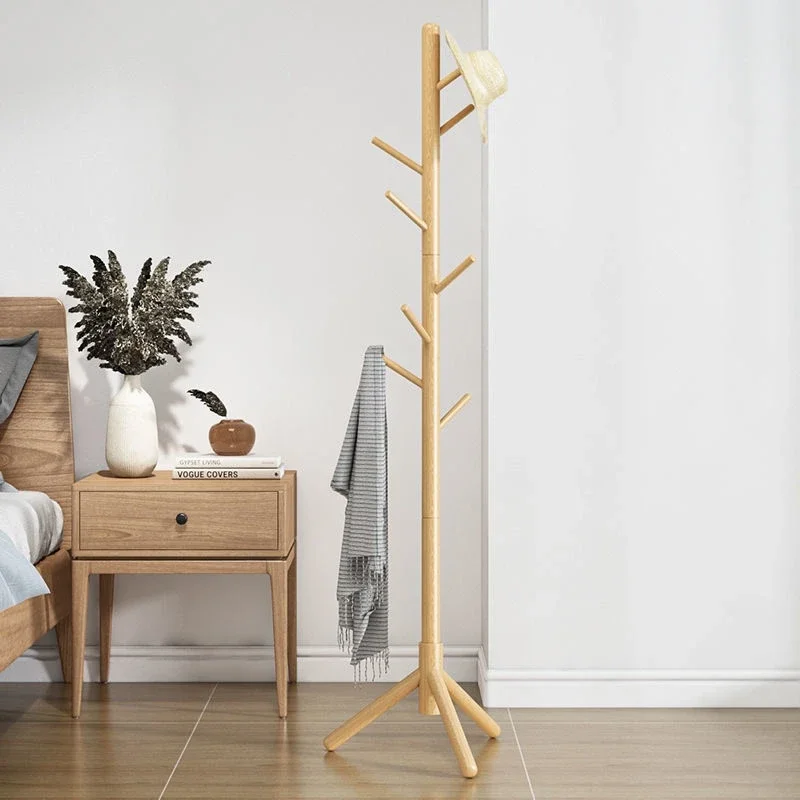 Входная вешалка для одежды деревянная съемная угловая спальни минималистичная