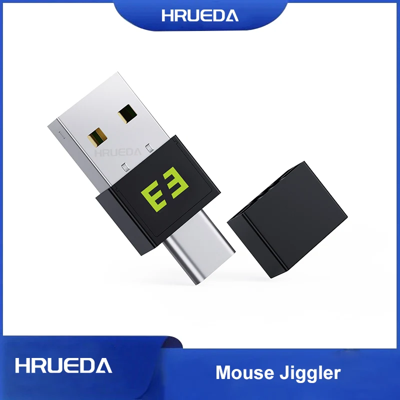 Фото Приспособление для мыши, недетектируемая мышь Mover-USB и Type-C 2 в 1, миниатюрная мышь Wiggler, без драйвера, Plug-and-Play, шейкер для мыши с имитацией №1