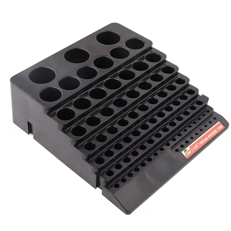 

Black Drill Bit Storage Box Milling Cutter Drill Finishing Holder Organizer Case