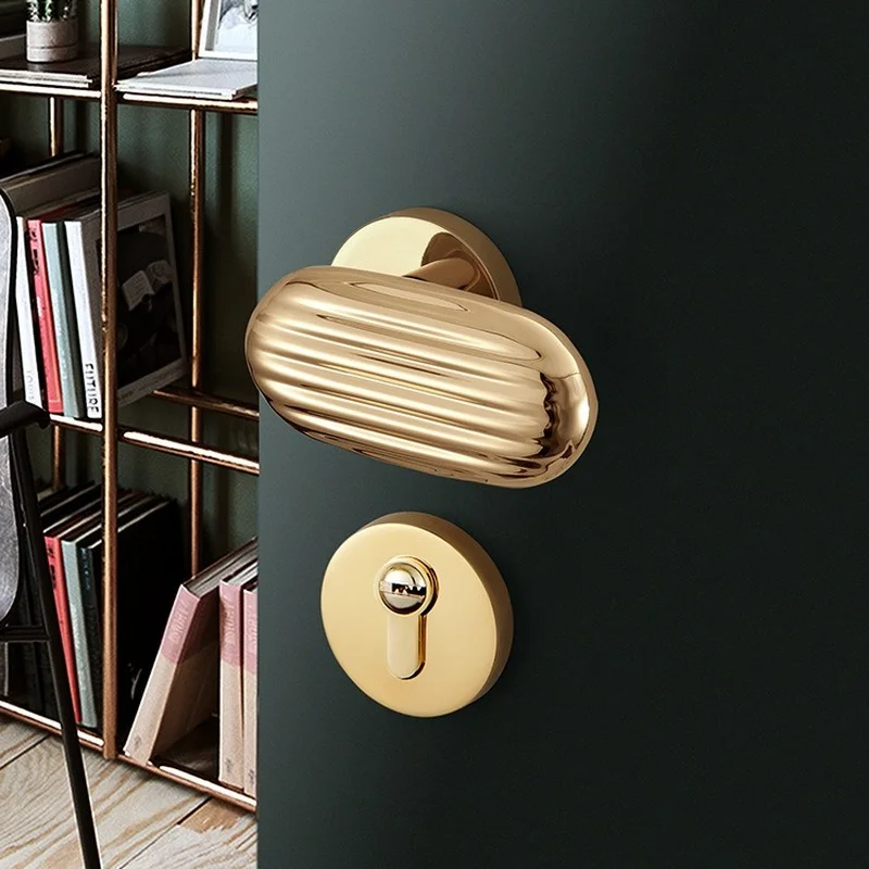 

European style mute handle lock door handle bedroom bathroom door lock simple modern split lock