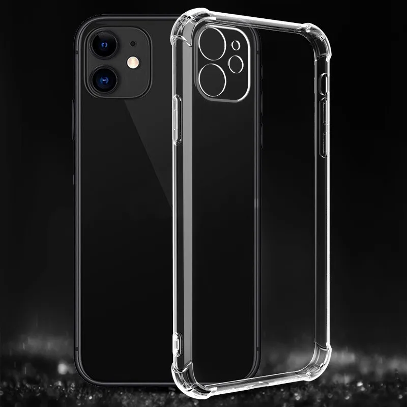 

Suitable for iPhone 14 Mobile Phone Soft Case Apple 11 12 13 Pro Max XR XS Four-corner Airbag Fall-proof Protective Sleeve