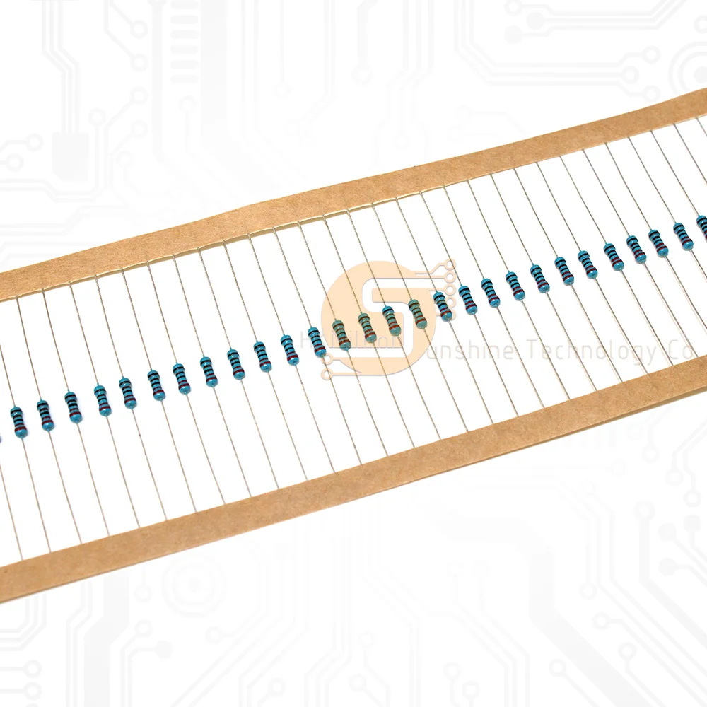 Металлический пленочный резистор 1% 1/2 Вт 50 шт. 0R-4.7M 0.1R 150R 200R 240R 470R 1K 2 4 K 7 10K 24K 51K 750K 0 1