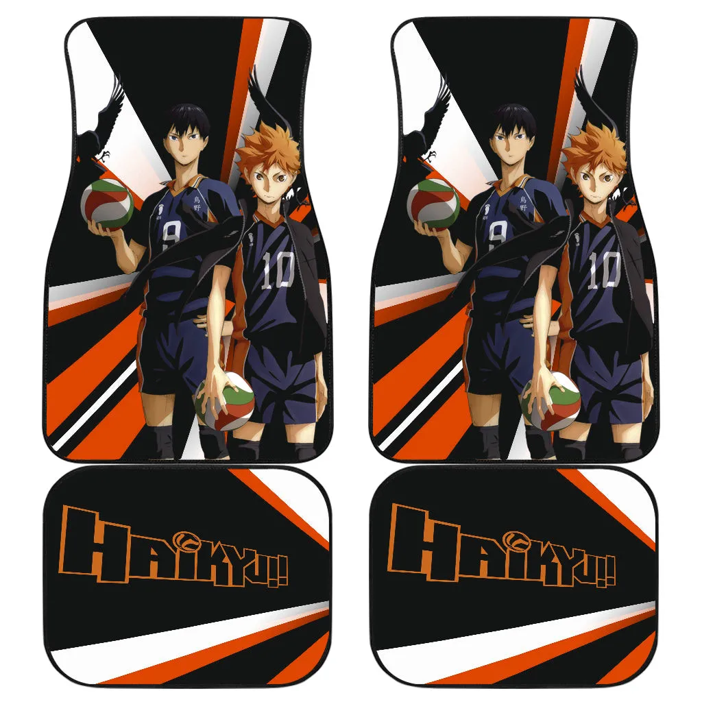 

Автомобильные коврики Tobio Kageyama и Shoyo Hinata Haikyuu, аниме автомобильные аксессуары, автомобильные напольные коврики с принтом, универсальные, под...