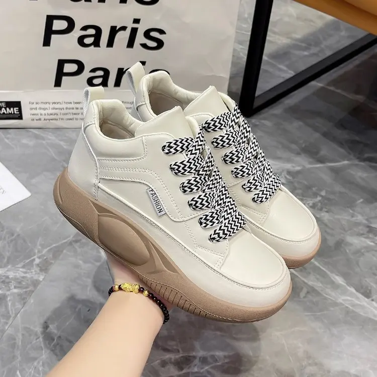 

Sneakers for Women 2023 Autumn Fashion Shoes Lace Up Casual Platform Sport Shoes Female All-match White Shoes Zapatillas Mujer