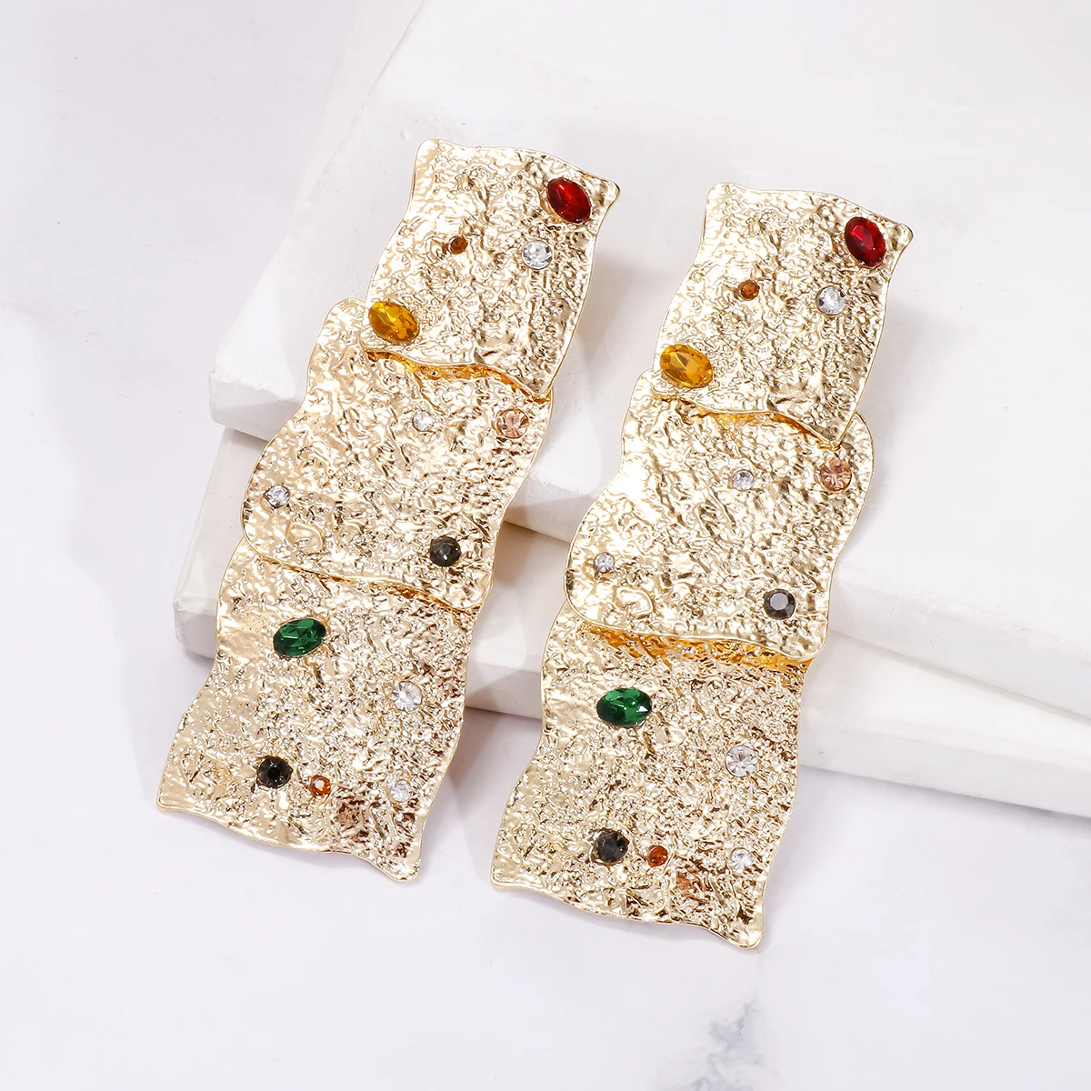 Новинка 2024 винтажные металлические квадратные геометрические длинные висячие