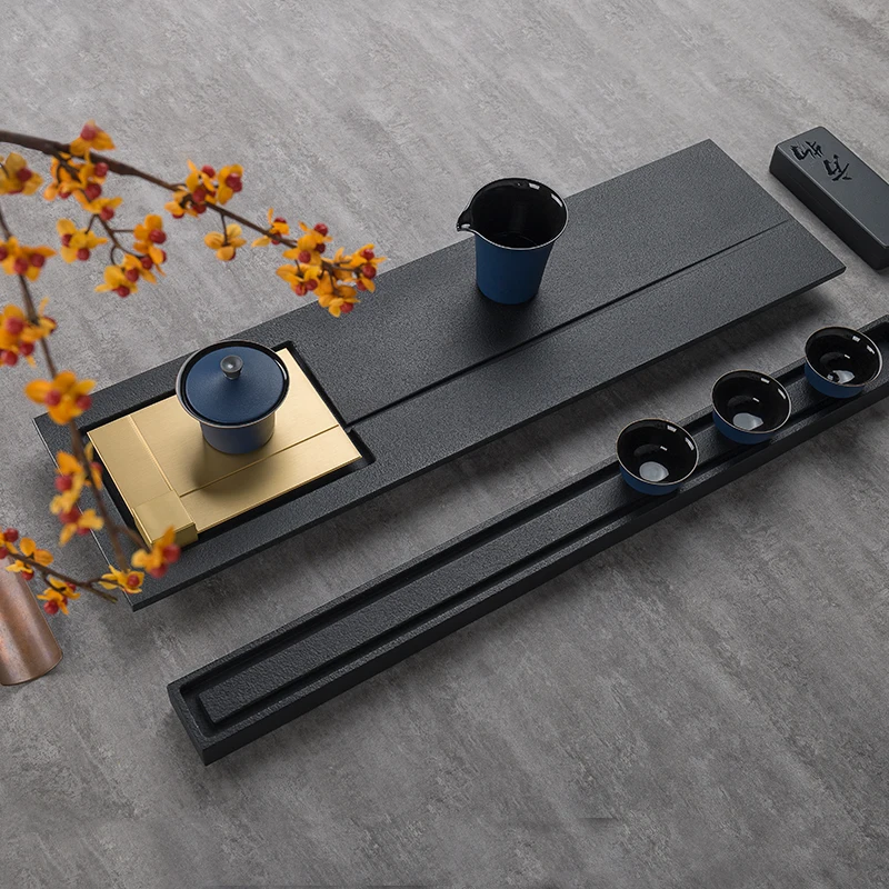 Китайские чайные подносы в стиле кунг-фу современные роскошные домашние из камня