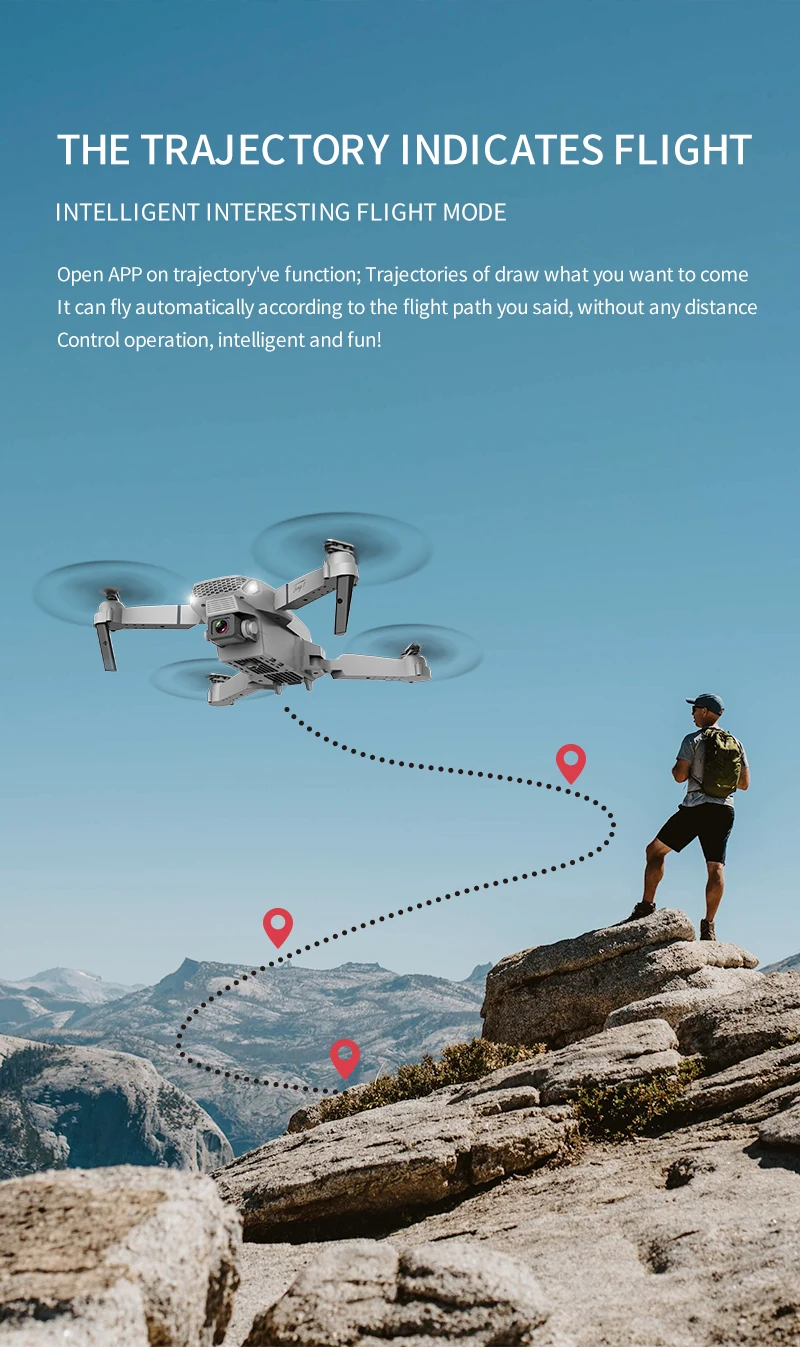 Новинка 2022 Квадрокоптер E88 Pro вертолет Дрон с Wi-Fi FPV портативный складной