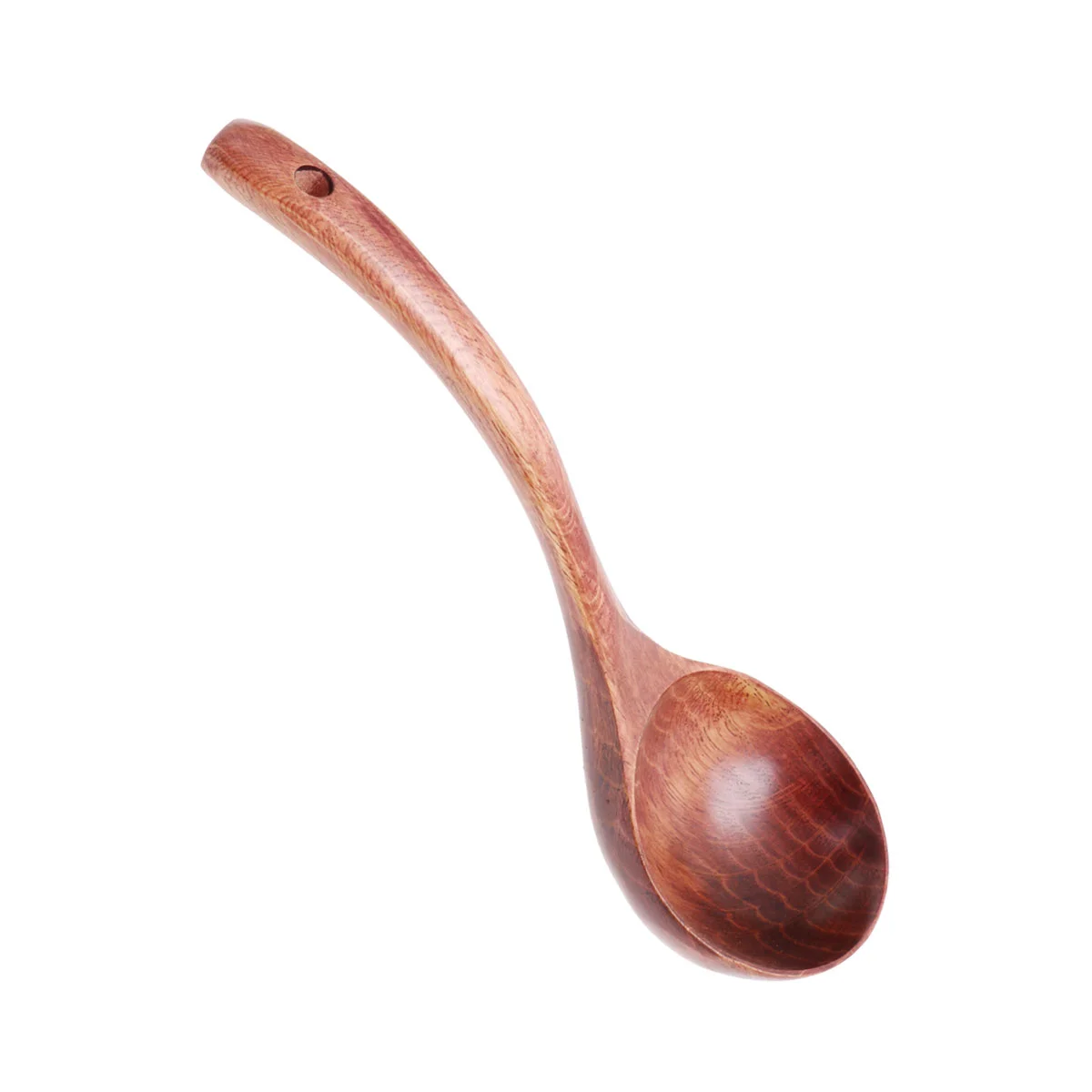 Деревянный половник для супа с изогнутой ручкой сервировочная ложка кухонная
