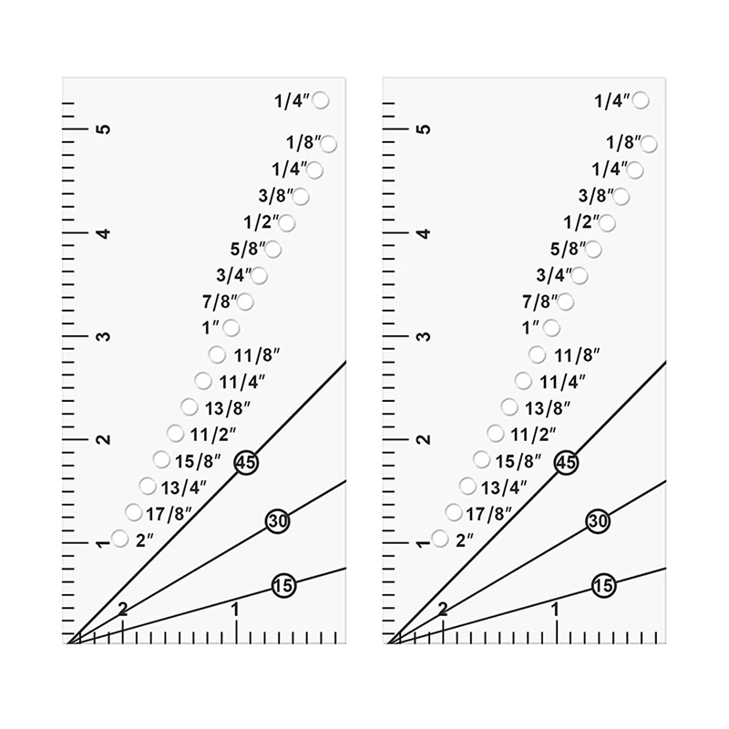 

6 Pieces Seam Guide Ruler And Magnetic Seam Guide Stitch Gauge Ruler Seam Allowance Ruler Straight Line Quilting Rulers