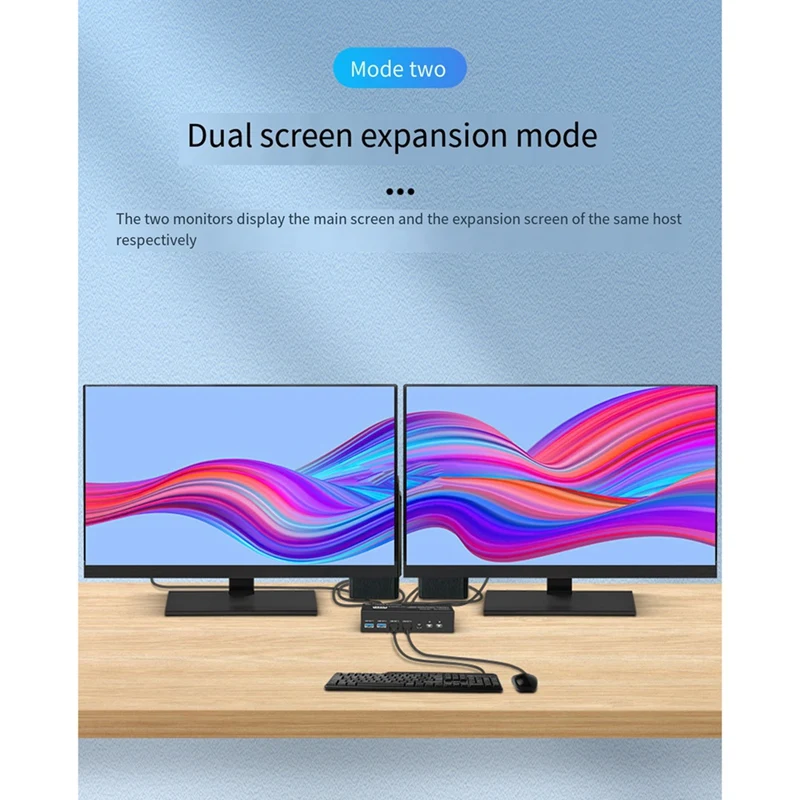 8K 60 Гц DP/-совместимый KVM-переключатель USB 3.0 2 монитора компьютера для мыши