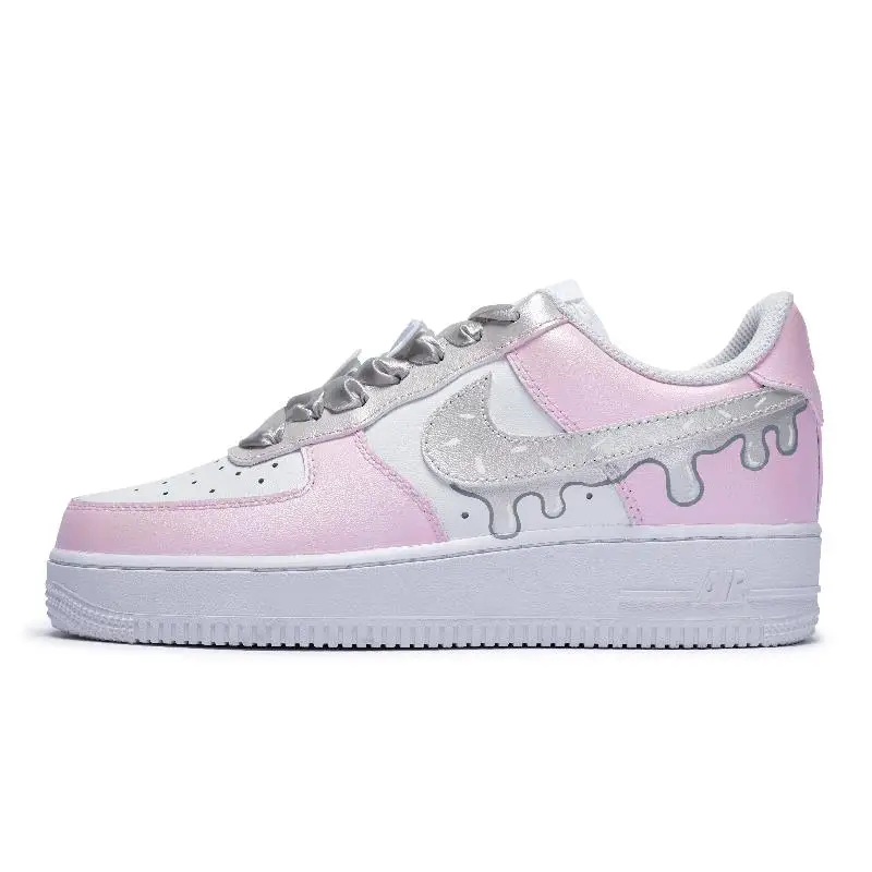 【Настроить】Nike Air Force 1 Обувь для скейтбординга Женские низкие кроссовки