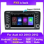 Android 11 Carplay DSP RDS автомобильный радиоприемник DVD-плеер для Audi A3 8P S3 2003-2012 RS3 Sportback мультимедийная Навигация стерео головное устройство