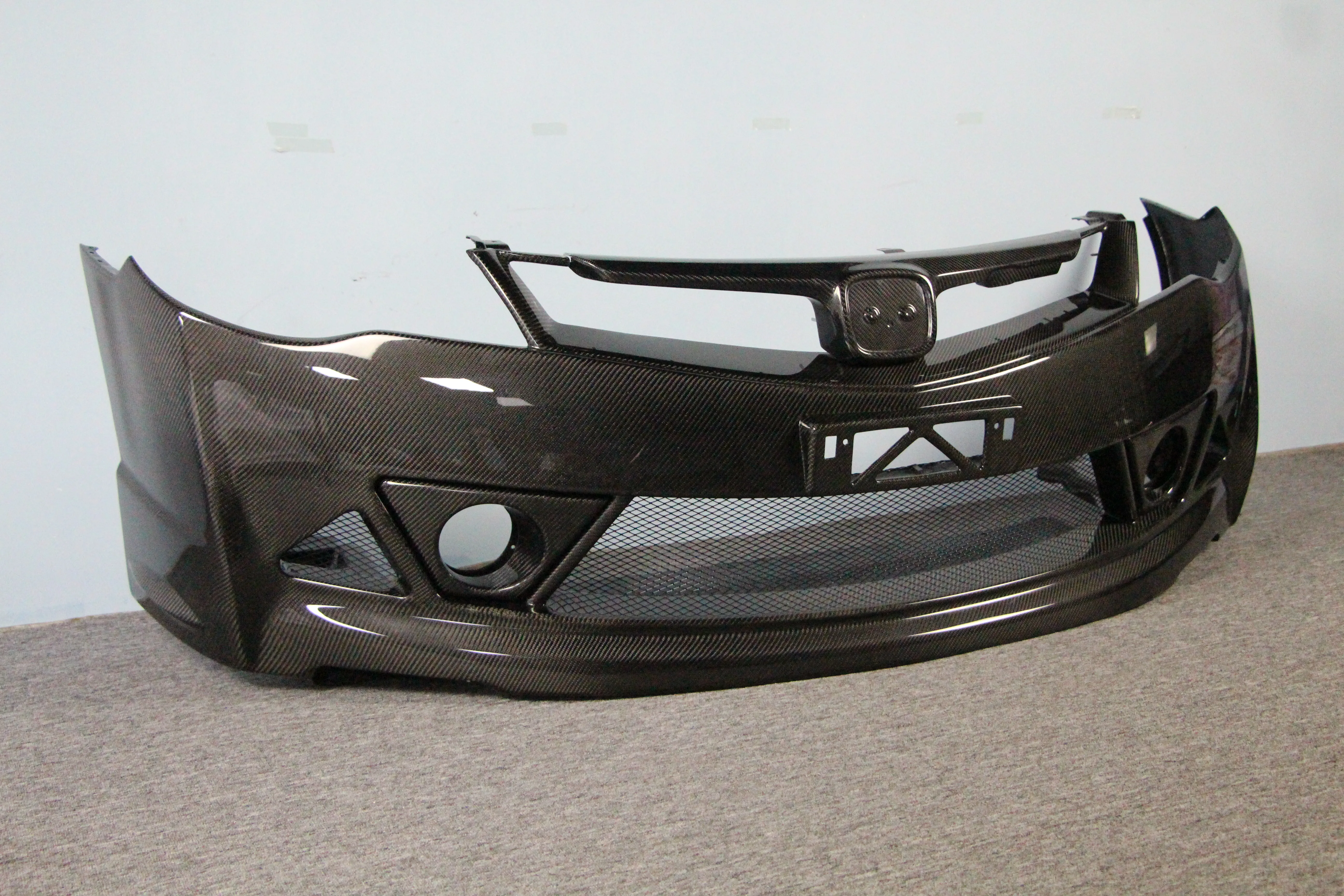 Передний бампер и решетка радиатора из углеродного волокна RR Style для HONDA Civic Тип R