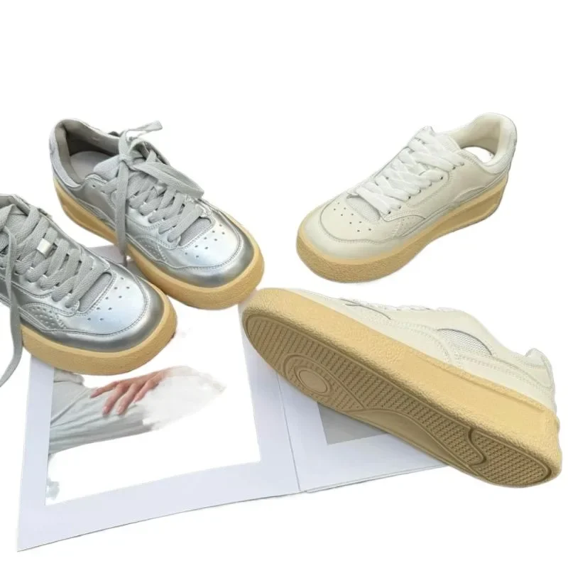 Женские кроссовки модные белые женские туфли на плоской подошве универсальная