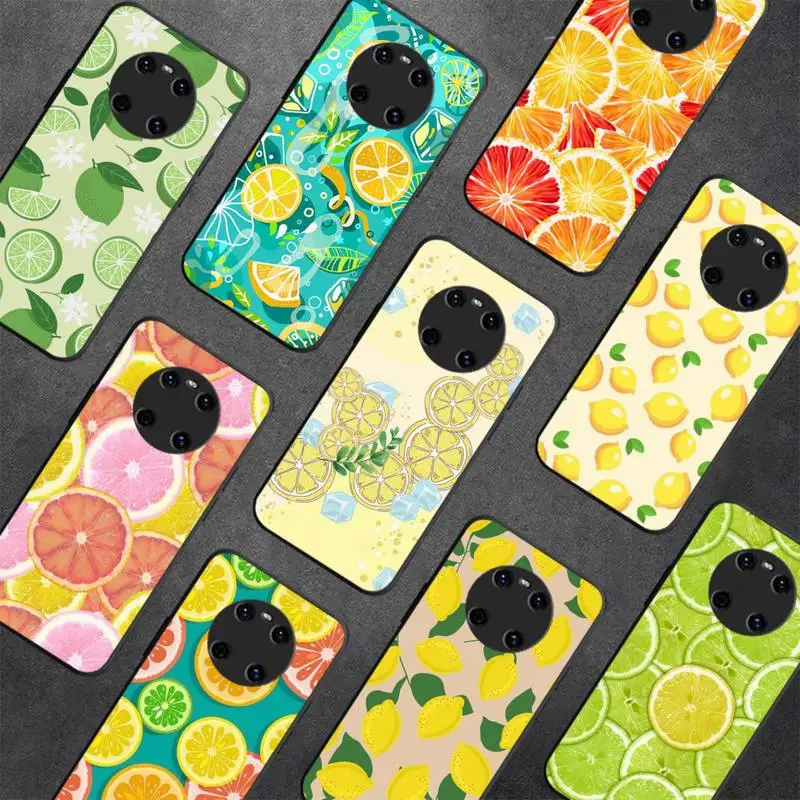 

Summer green leaves fruit lemon Phone Case For Huawei Y9 6 7 5 Prime Enjoy 7s 7 8 plus 7a 9e 9plus 8E Lite Psmart Shell