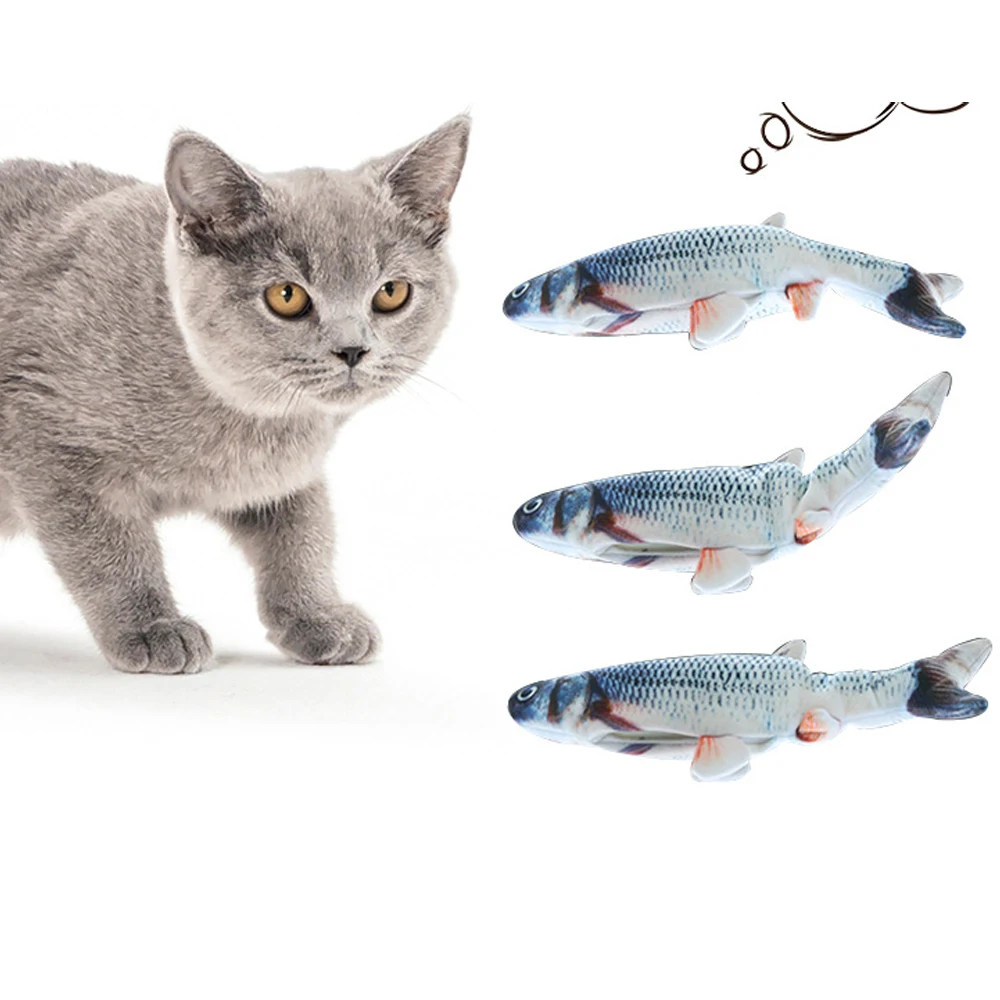 

Pet Soft Electronic Fish Shape Cat Toy Electric USB Charging Simulation Fish Toys Funny Cat Chewing Playing Supplies Dropshiping