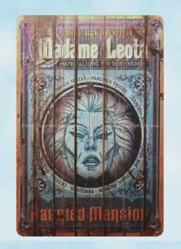 Металлический жестяной знак мадам леота с привидениями