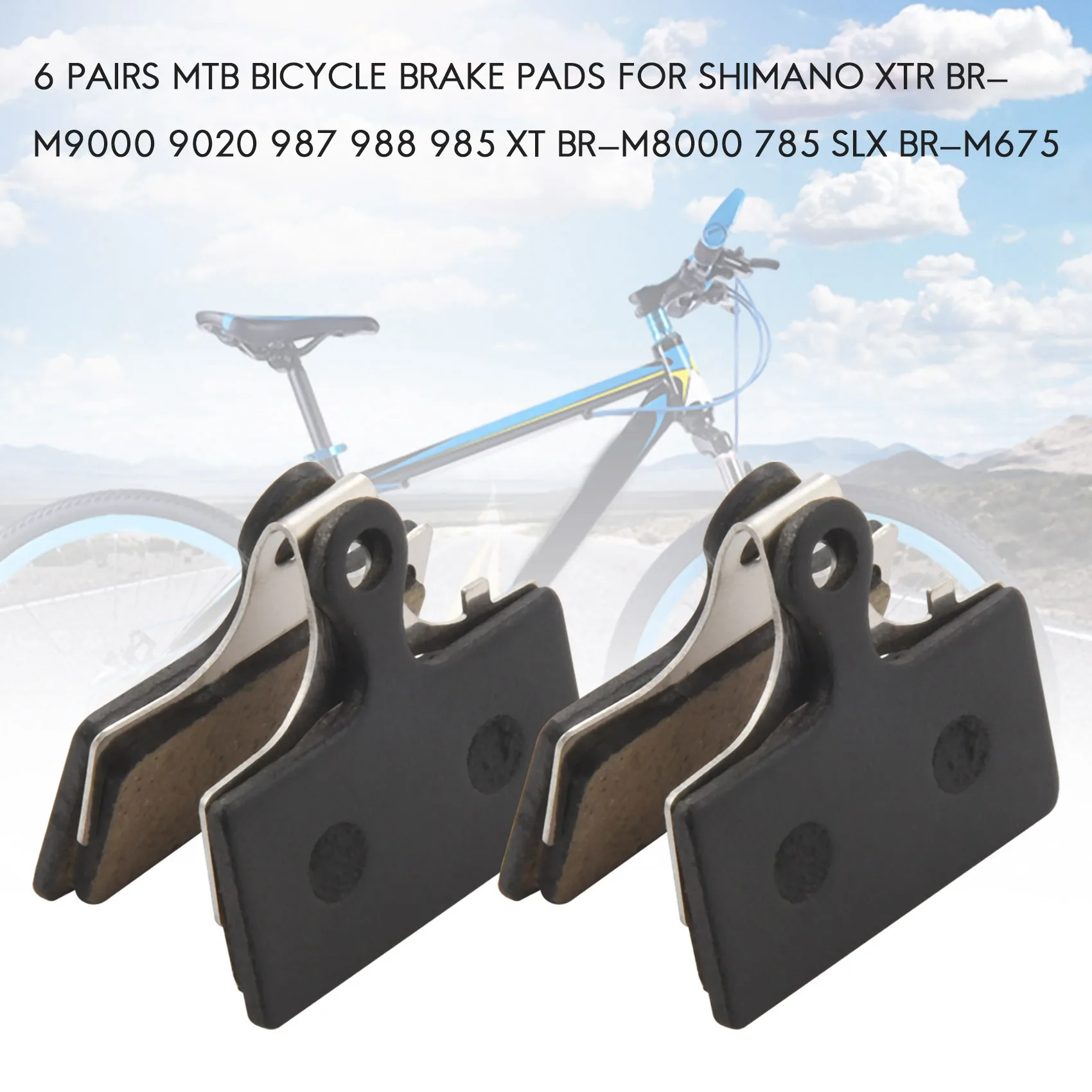 6 пар тормозной механизм горного велосипеда Pads для Shimano XTR BR-M9000 9020 987 988 985 XT BR-M8000 785