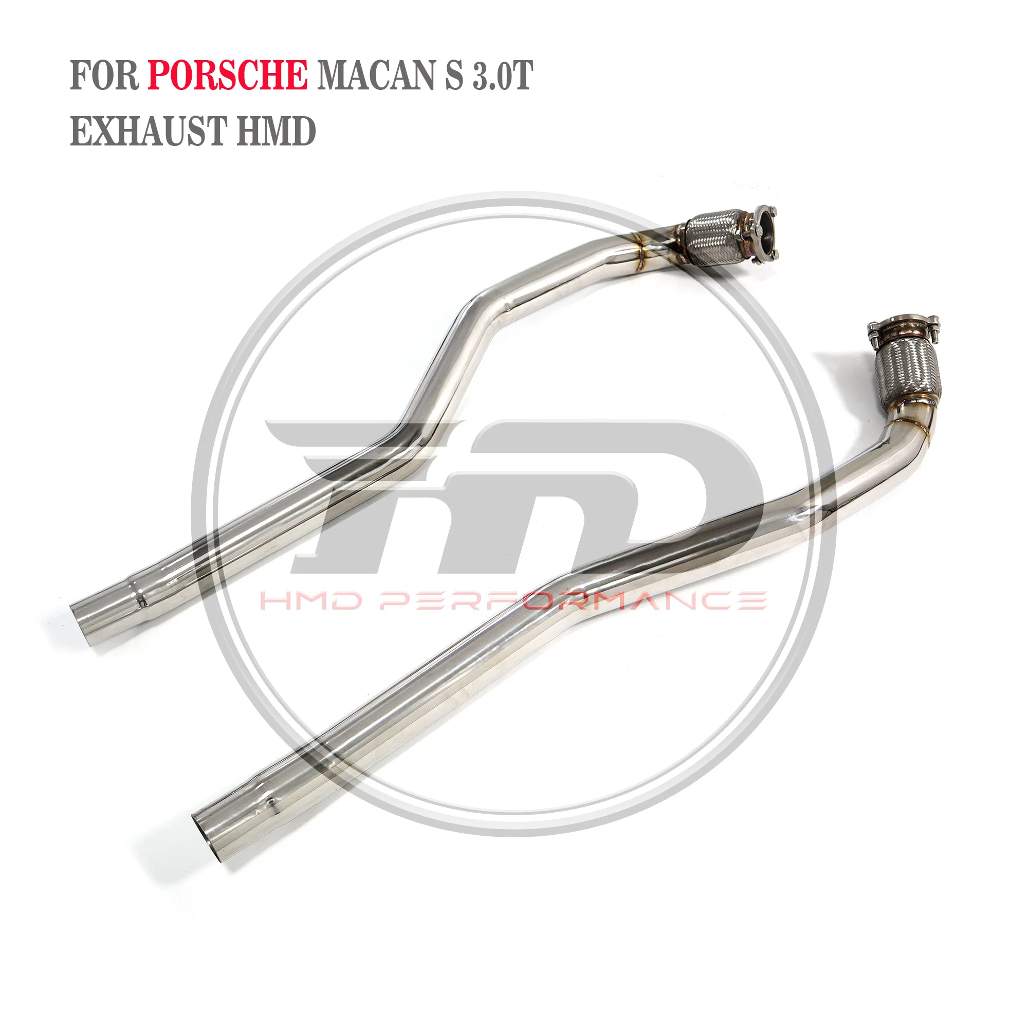 Средняя труба Performance для выхлопной системы Porsche Macan S GTS 3.0T HMD прямая трубка из