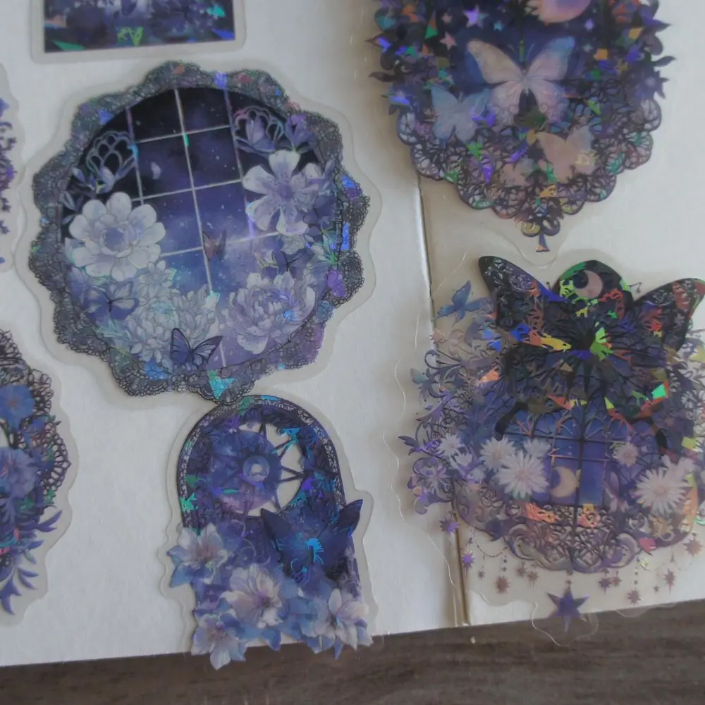 18 шт. лазерный ромбовидный узор кружево круглый кот лебедь конвалія дизайн ПВХ