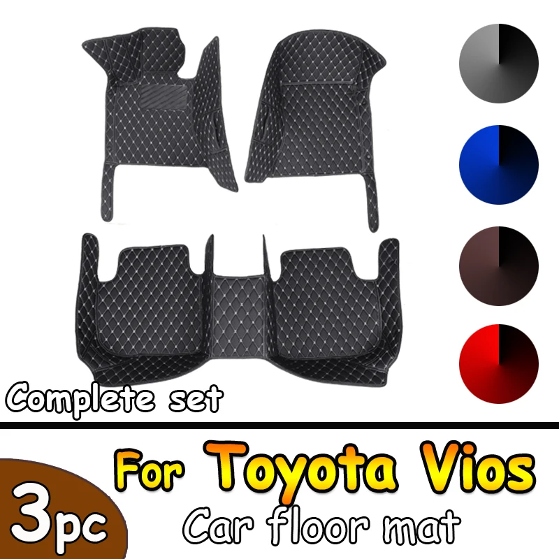 

Car Mats For Toyota Vios Belta Yaris Sedan Limo XP90 2008~2012 Auto Carpet Rugs Leather Mat Waterproof Floor Pad Car Accessories