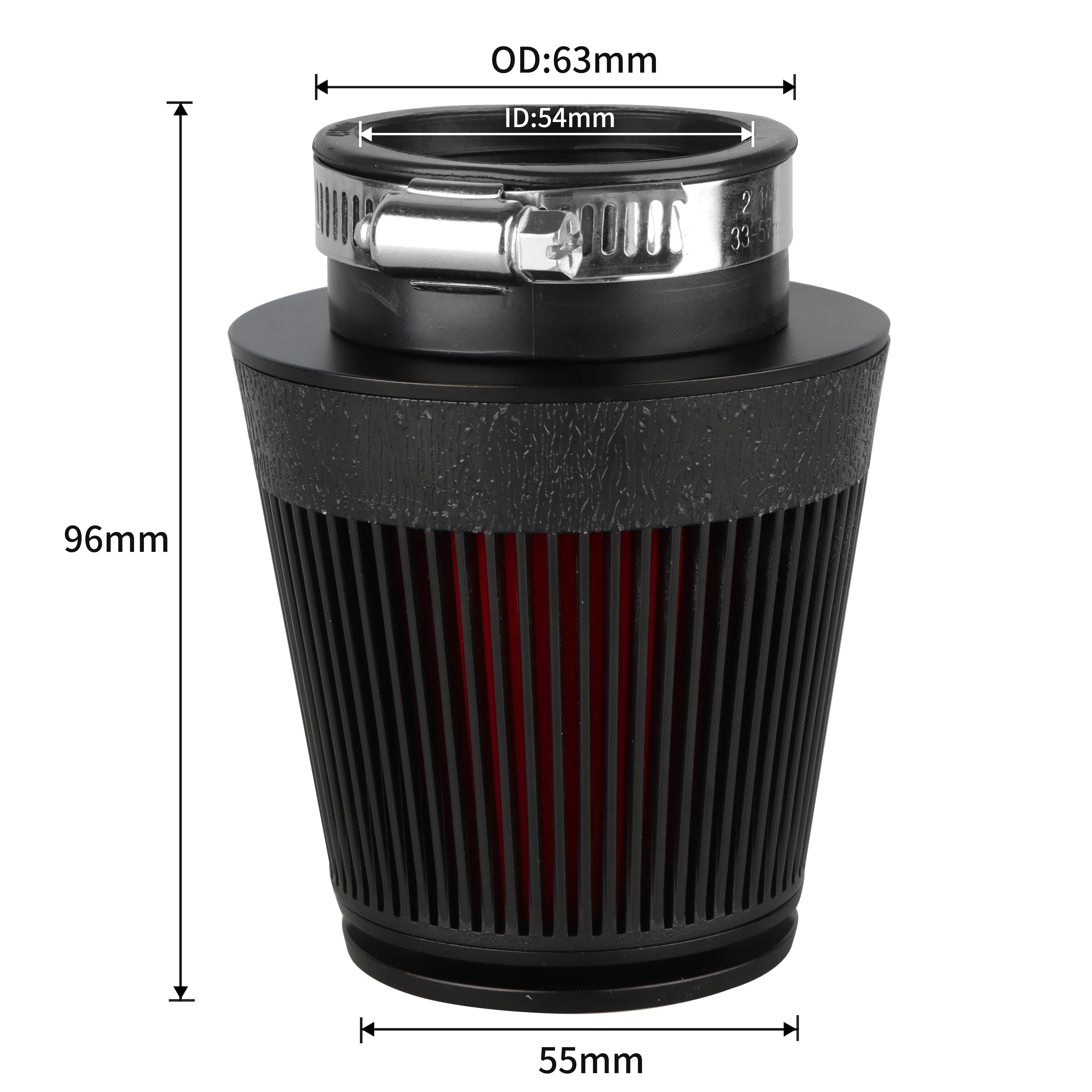 NIBBI Универсальный 42 мм 48 мм 54 мм грибовидная головка мотоцикла карбюратор очиститель воздушного фильтра впускная труба модифицированные аксессуары для скутеров