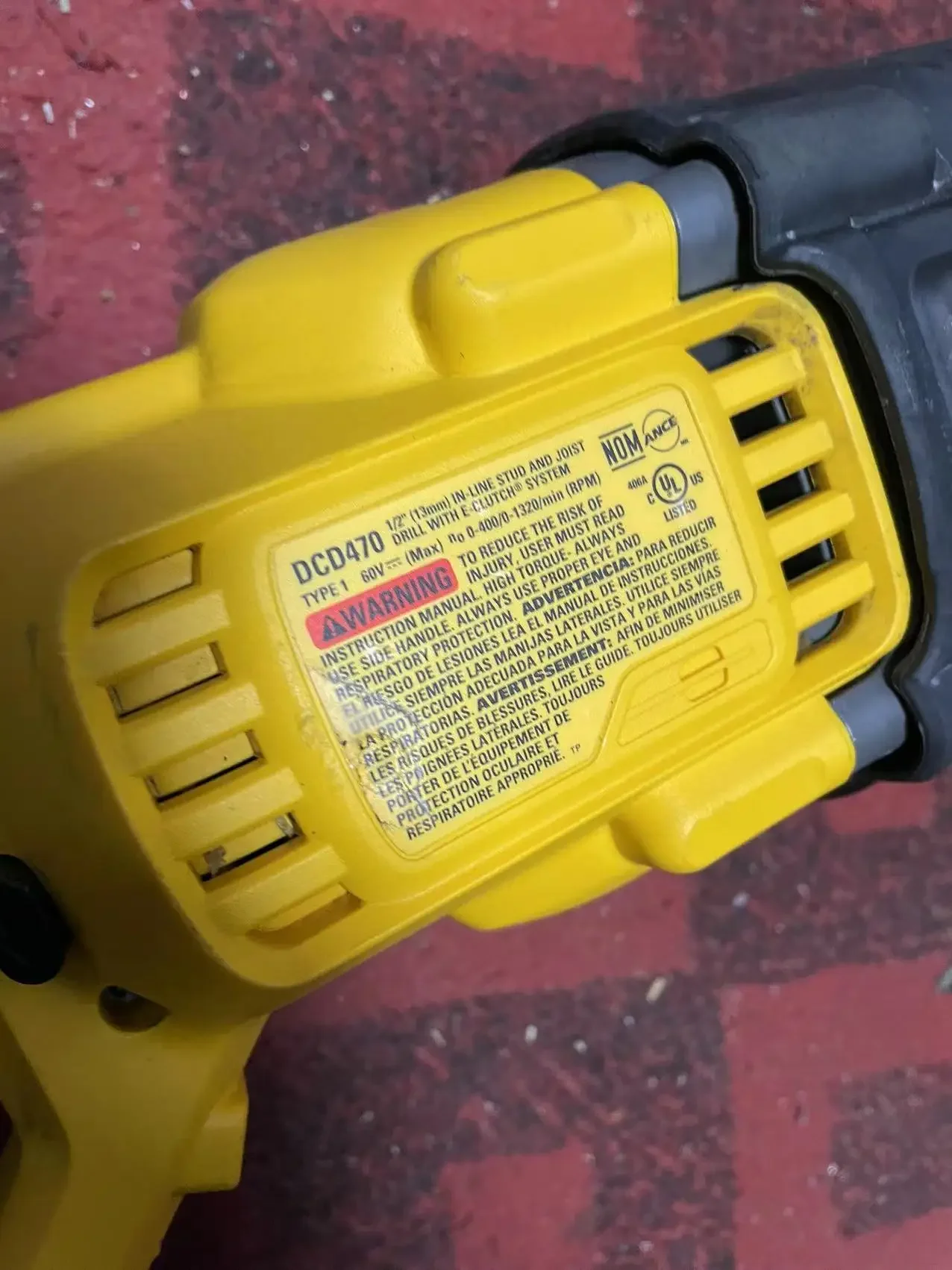 DEWALT DCD470B 60 в дрель-гвоздик с E-муфтой (только для инструмента) б/у