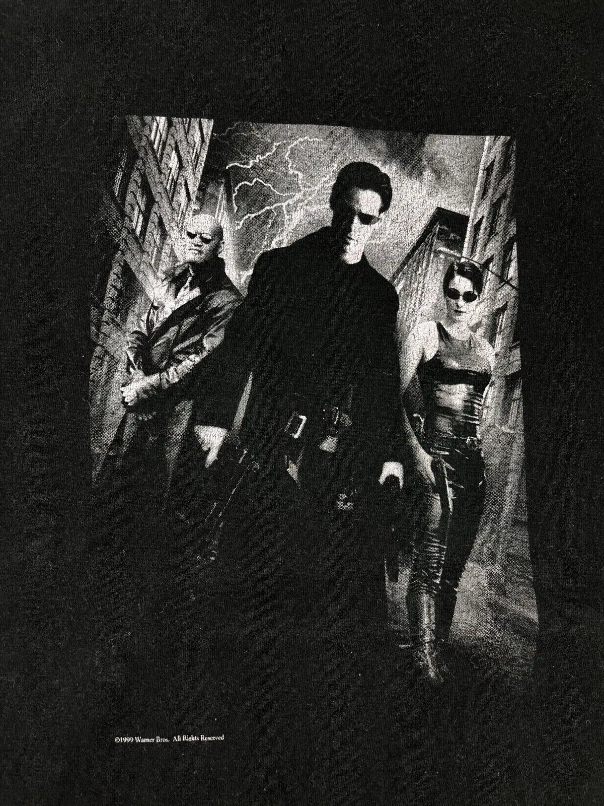 Винтажная футболка из фильма матрица Кеану ривс Neo Promo 1999 средней длины или с