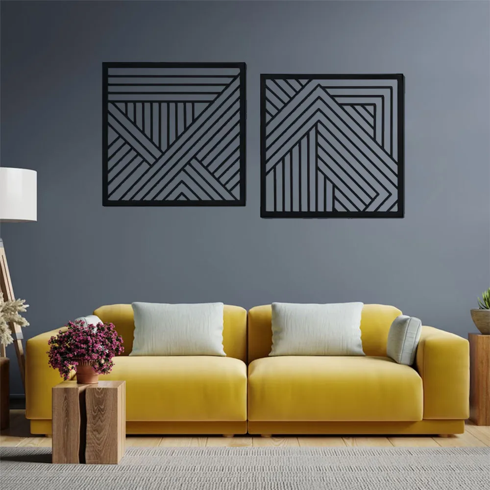 Металлические Настенные Художественные Деко Современная Геометрическая Форма